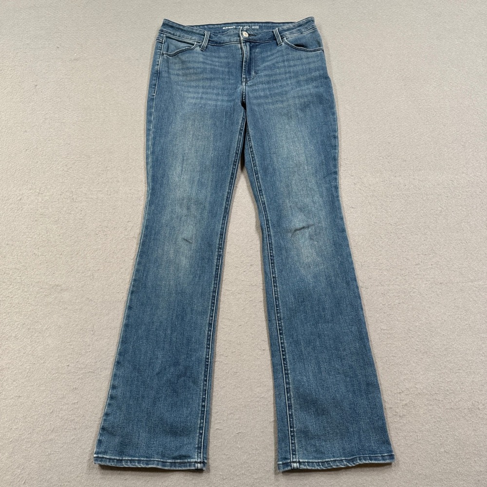 Old Navy Jeans Women's 6 Blue Mid-Rise Stretch Bootcut Denim Med Wash Curvy